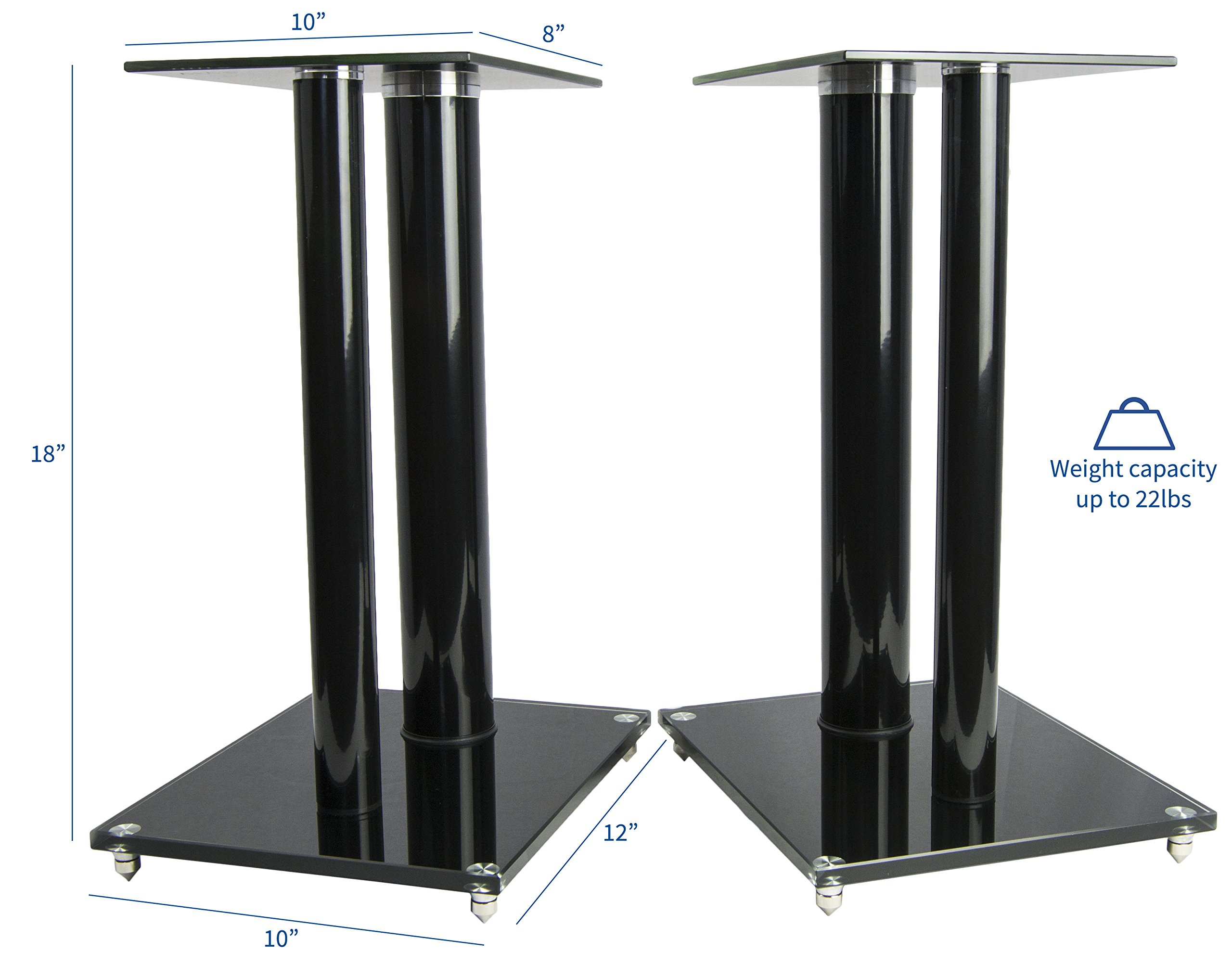 VIVO Premium Universal Floor Speaker Stands Dual Pillar for Surround