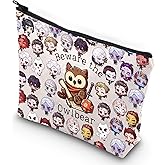G2TUP BG3 Game Cosmetic Makeup Bag Video Gamer Gift Beware the Owlbear Game Master Zipper Pouch Bag Dragon Dice Merch (Beware the Owlbear)