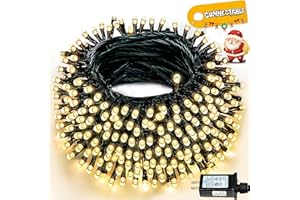 BHCLIGHT Connectable 240LED 88Ft 13Modes Christmas Lights Outdoor Indoor | Extendable Green Wire Christmas String Lights with Timer | Twinkle Fairy Light Plug in for Xmas Tree Garden Decor Party (Warm White)