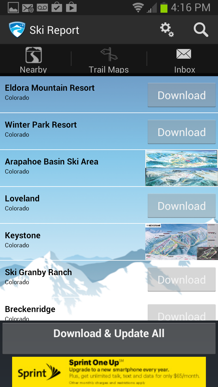 Ski & Snow Report Appstore for Android