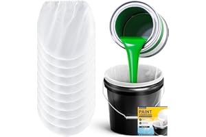 SCENGCLOS Paint Strainer Bags 5 Gallon, 10 Pack, Paint Filter Strainer Mesh, Disposal Elastic Top Bucket Paint Strainer