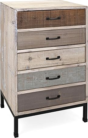 Amazon Com Benjara Benzara Wooden Chest With Drawers And Metal