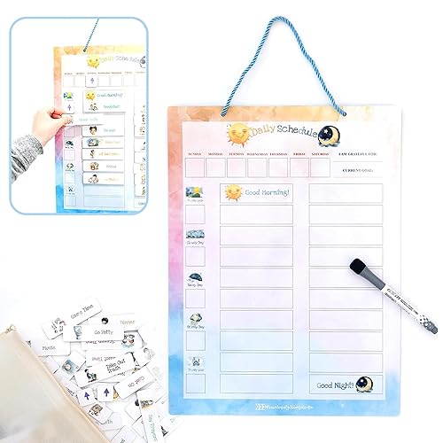 Magnetic Visual Schedule for Kids - Customizable Toddler Routine Chart ...