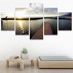 SIGNWIN 5 Panel Canvas Wall Art Modern Art...
