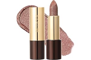 FOCALLURE Glisten Opal Shine Lipstick, High Impact Lip Color, Moisturizing Tinted Lip Balm, Lightweight & Hydrating Formula for Lip Care, BITTER SWEET