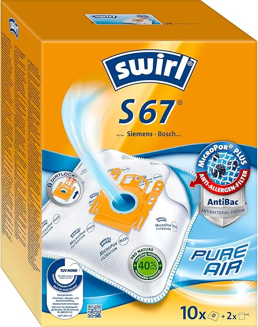 Amazon Com Swirl S 67 Micropor Plus Vacuum Cleaner Bags For