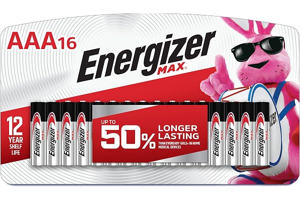 Energizer MAX AAA Batteries (16 Pack), Triple A Alkaline Batteries