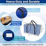 ClearSpace Heavy Duty Moving Boxes Storage Bags 2 Pack Large 86L 50lb view 3
