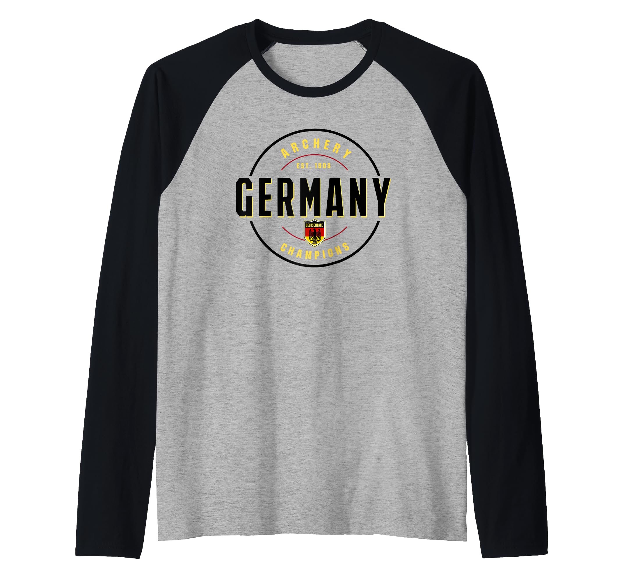 German Archery Champions Circle Raglan Baseball Tee