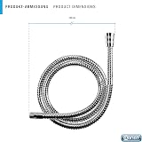 Cornat AE70100 Dish Shower Hose 1/2" x 3/8" x 125cm Stainless Steel Sink Tap view 2