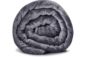 TONGDADA Weighted Blanket | Cozy and Soft Velvet Weighted Throw Blanket | Luxury Velvet with Premium Glass Beads (Soft Grey, 