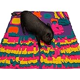 Piggy Poo and Crew Snuffle Mat for Dogs Puppies Pigs Rabbits Cats Small Animals Foraging Toy with Non-Skid Backing