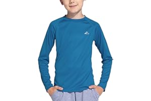 Willit Boy's UPF 50+ Sun Protection Shirt Long Sleeve Rash Guard Swim Shirts Youth SPF Fishing Quick Dry Shirt