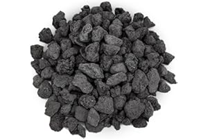 Mr. Fireglass 10 Pounds Lava Rocks Black Natural Stone Granules for Gas Fire Pit Fireplace, Gas Log Set & Barbecue Grills, Decorative Landscaping Rocks for Indoor and Outdoor Use, 0.4" - 0.8" Sized