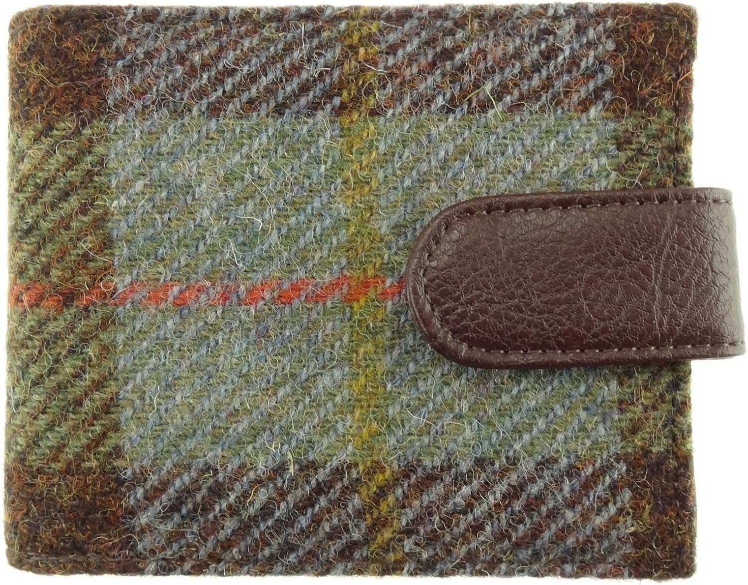 Mens 100 Harris Tweed Card Wallet with Coin Section Available in 8