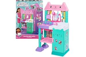 GABBY'S DOLLHOUSE Gabby’s Dollhouse, Cakey Kitchen Set for Kids with Play Kitchen Accessories, Play Food, Sounds, Music and Kids Toys for Girls and Boys Ages 3 and up