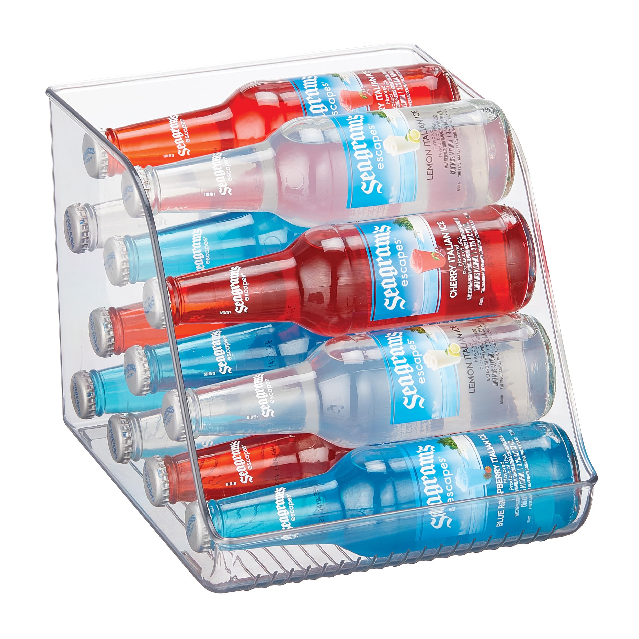 iDesign Water Bottle Organizer for Fridge - Clear - Made in USA Image