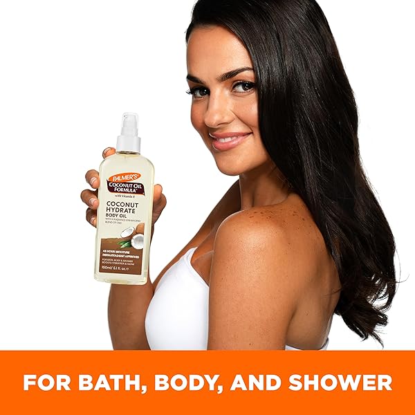 PALMER’S COCONUT OIL FORMULA BODY OIL, BODY MOISTURIZER WITH GREEN COFFEE EXTRACT, BATH OIL FOR DRY SKIN, 5.1 OUNCES (SPRAY CAP)