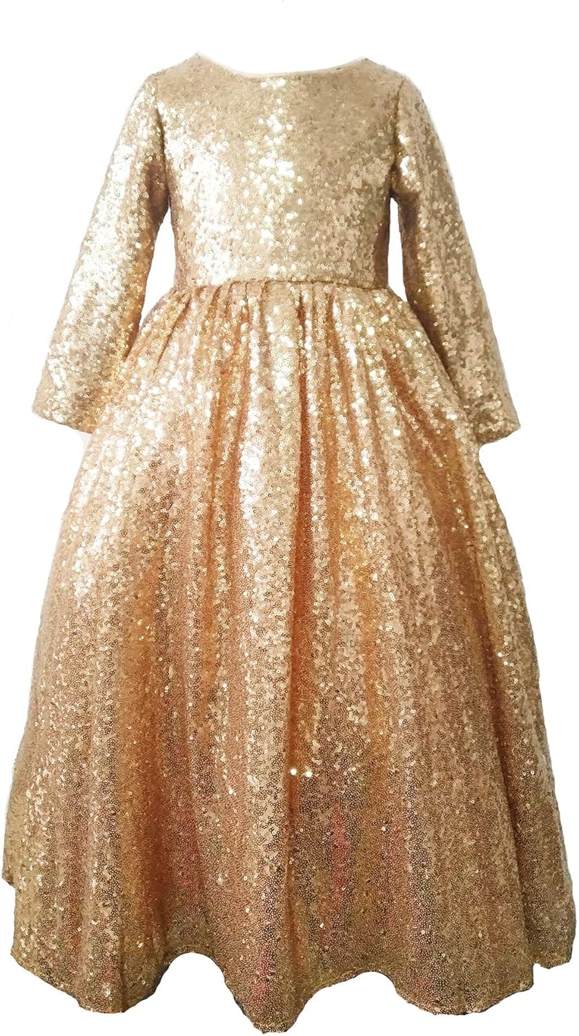champagne gold flower girl dresses