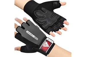 RDX Weight Lifting Gloves Gym Fitness Workout, Anti Slip Padded Ultra Ventilated, Bodybuilding Strength Training HIIT WOD Exe