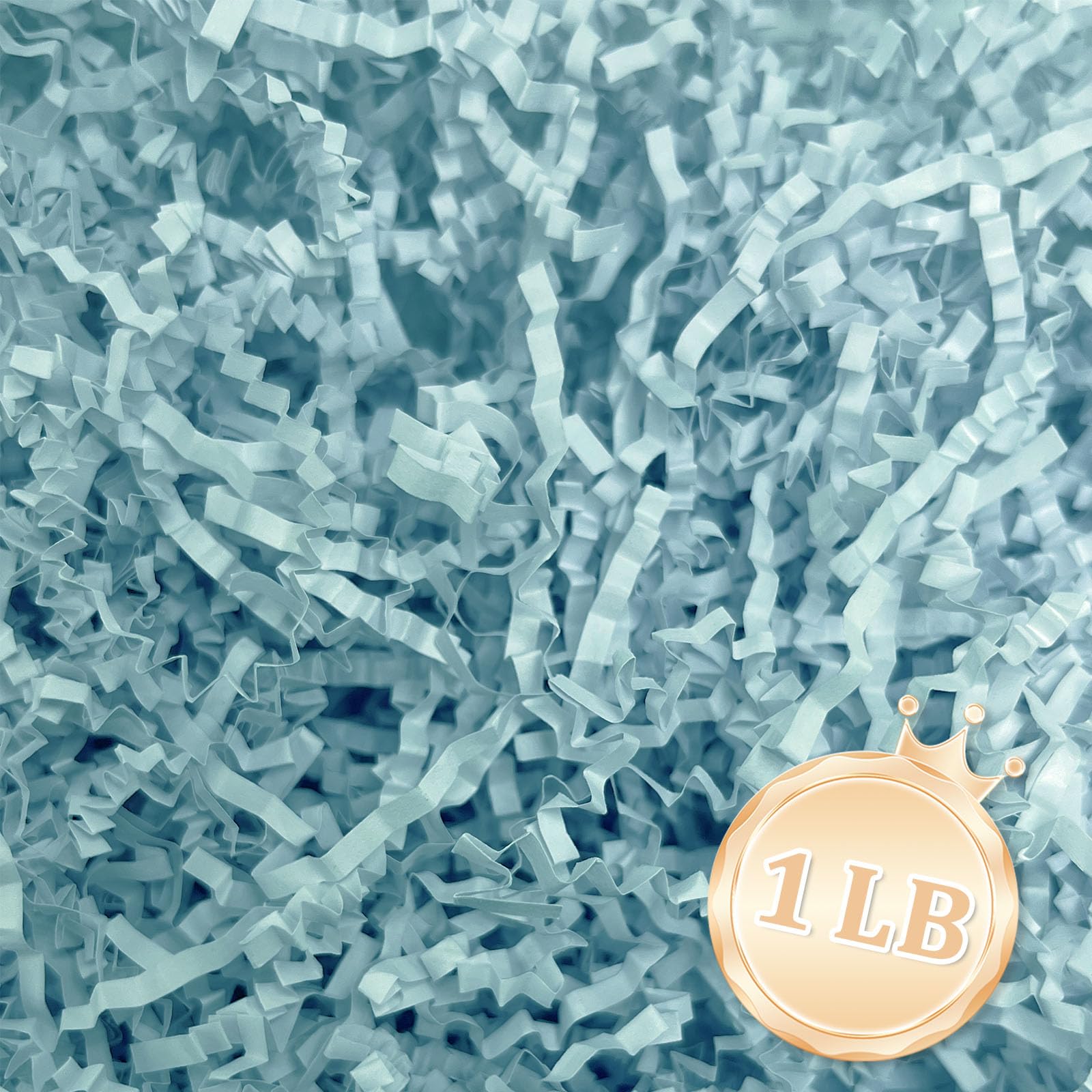 Photo 1 of 1 LB Fresh Blue Crinkle Cut Paper Shred Filler Great for Gift Wrapping, Fresh Blue Basket Fillers, Birthday, Gift Wrapping, Anniversary, Halloween Thanksgiving Christmas Party Decor Filling Supplies