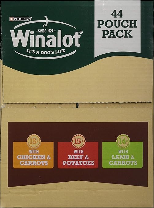 Winalot Perfect Portions Adult Pouch in Gravy Dog Food, 44 x 100 g