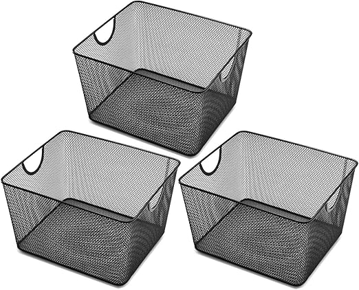 Amazon Com Ybm Home Household Wire Mesh Open Bin Shelf Storage