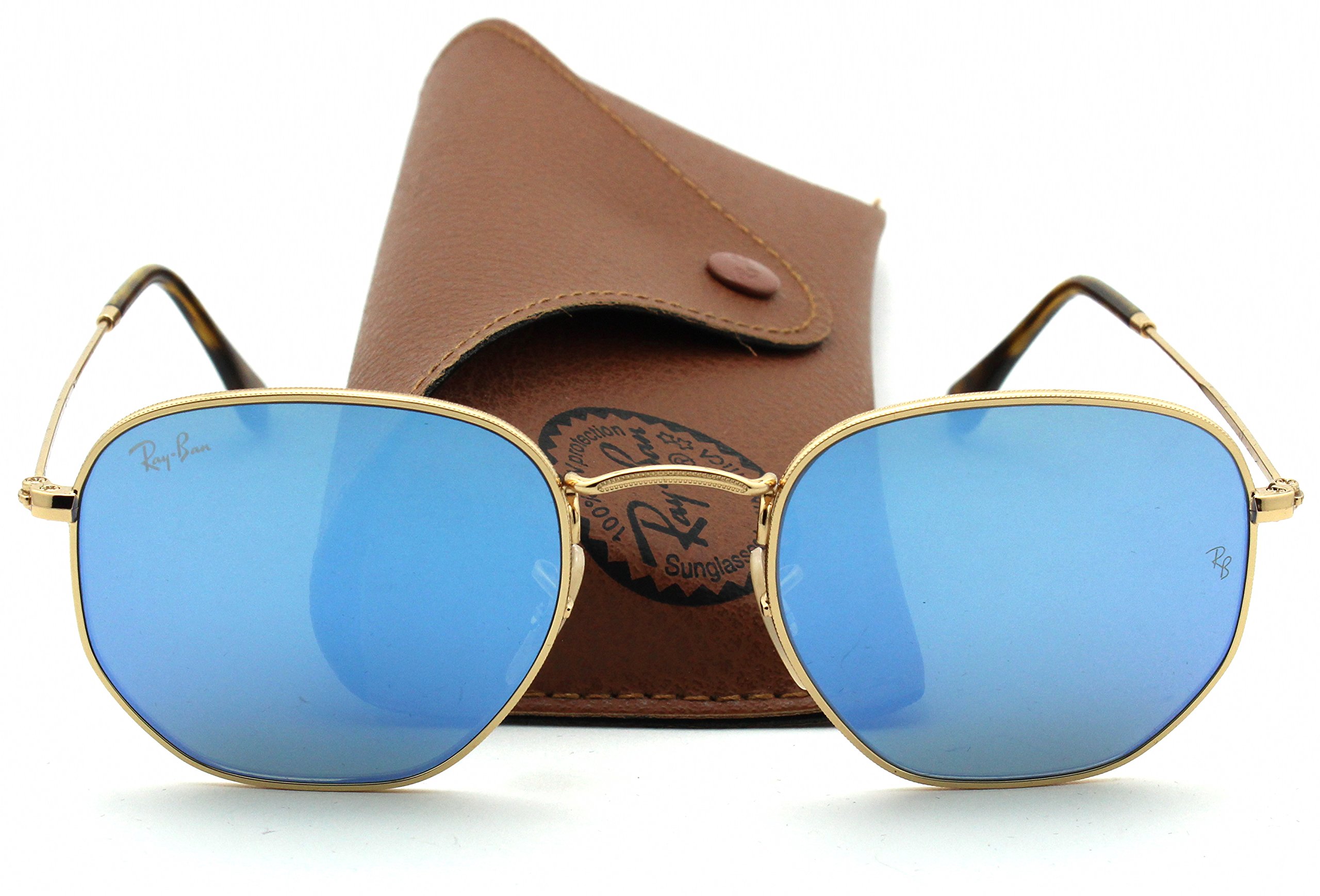 ray ban hexagonal blue flash