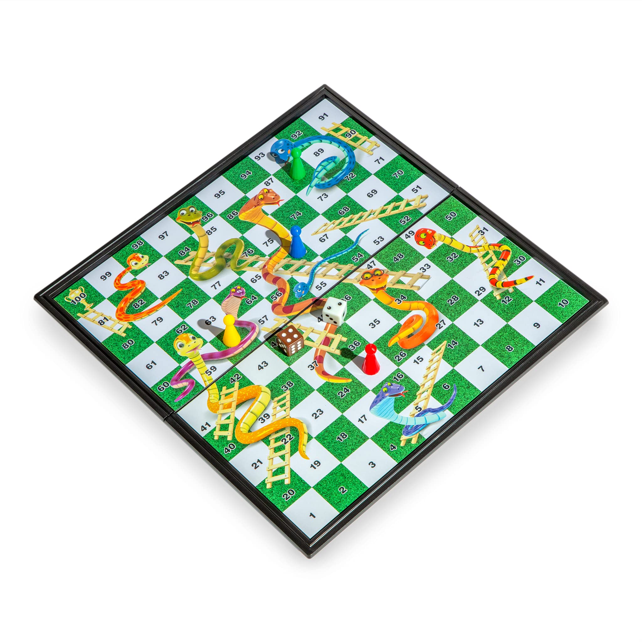 Magnetic Snakes and Ladders Board Game Set - 9.6 Inches