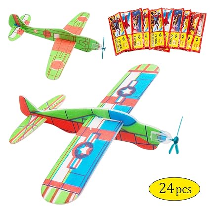 MMTX Gleitflugzeuge Set,Papierflieger,Wurfgleiter Styroporflieger, Mitgebsel für Kinder,Mitgebsel Kindergeburtstag Junge,Give