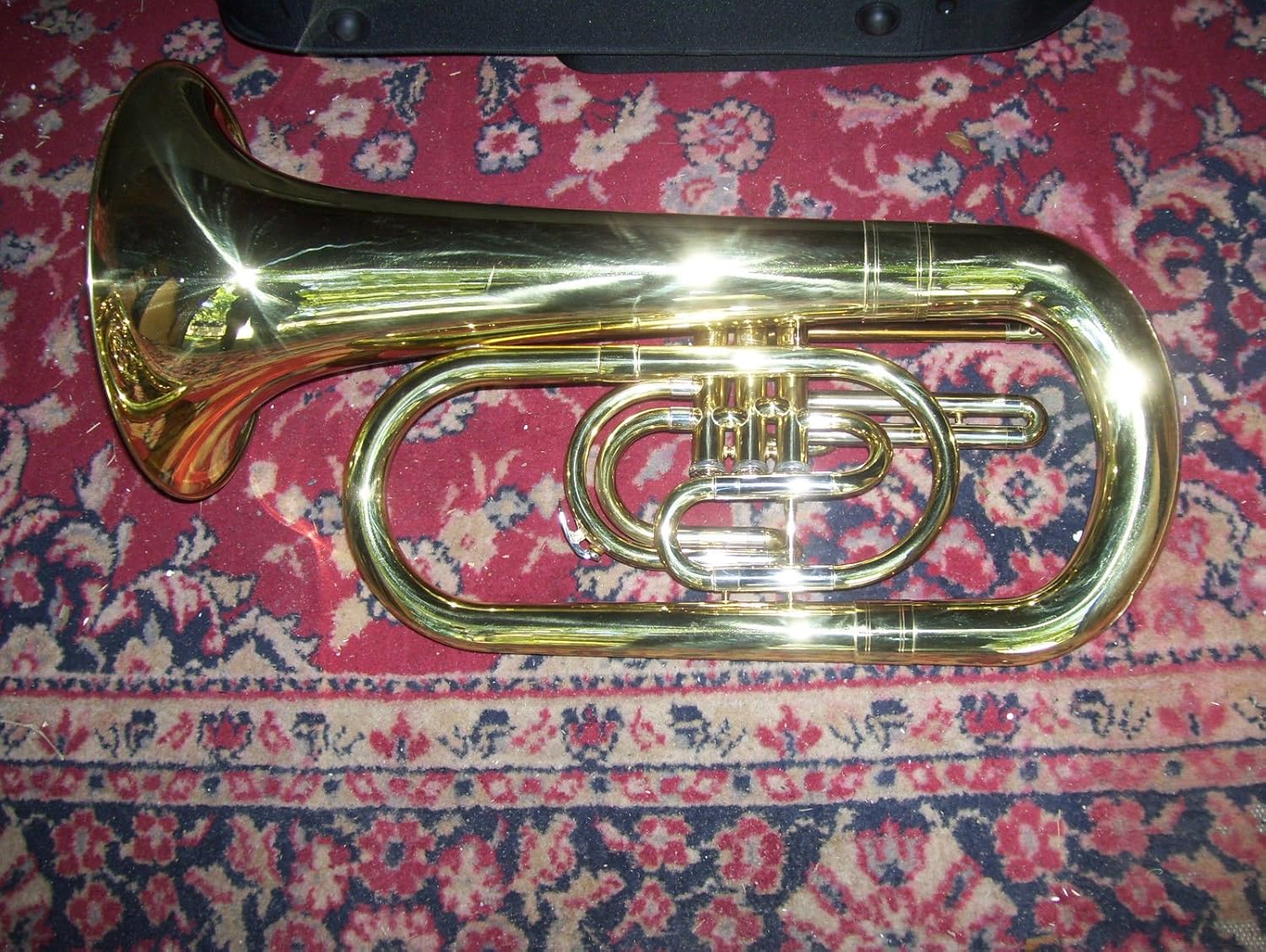 Marching Euphonium with hard case and mouthpiece, Gold