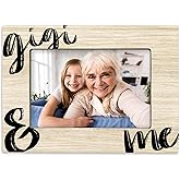 Hiuwevt Gigi and Me 4x6 Picture Frame, Grandma Photo Frame, Gigi Gifts for Christmas Birthday, Best Grandma Gifts from Grandkids Wooden Picture Frames for Wall or Tabletop Display