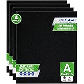 Bagean Carbon Pre Filter A 115115 - Compatible with Winix Air Purifier Filter Replacement - Fits Winix Plasmawave C535 5300 6300 - Activated Carbon Filters Absorb Odors and Freshens the Air (4-Pack)