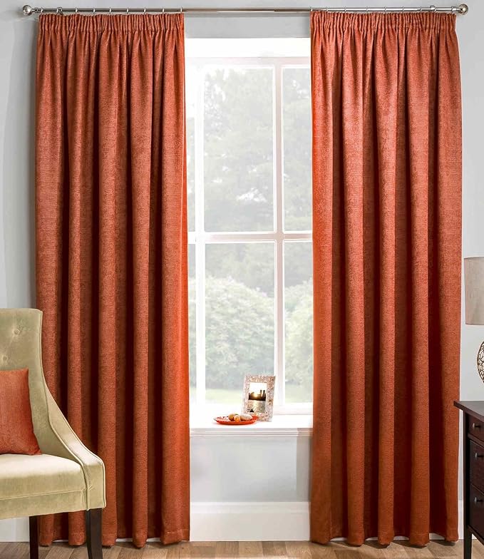 Enhanced Living Matrix Block Out Lined Tape Top Curtains, Pencil Pleat
