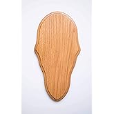 Taxidermists Woodshop Medium Oak Classic Deer European Skull Mount Face Plate Plaque