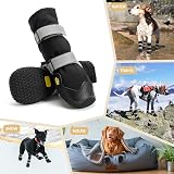 OHCOZZY Anti-Slip Dog Shoes Reflective Straps Waterproof Leather Soles 4 Pcs M view 5
