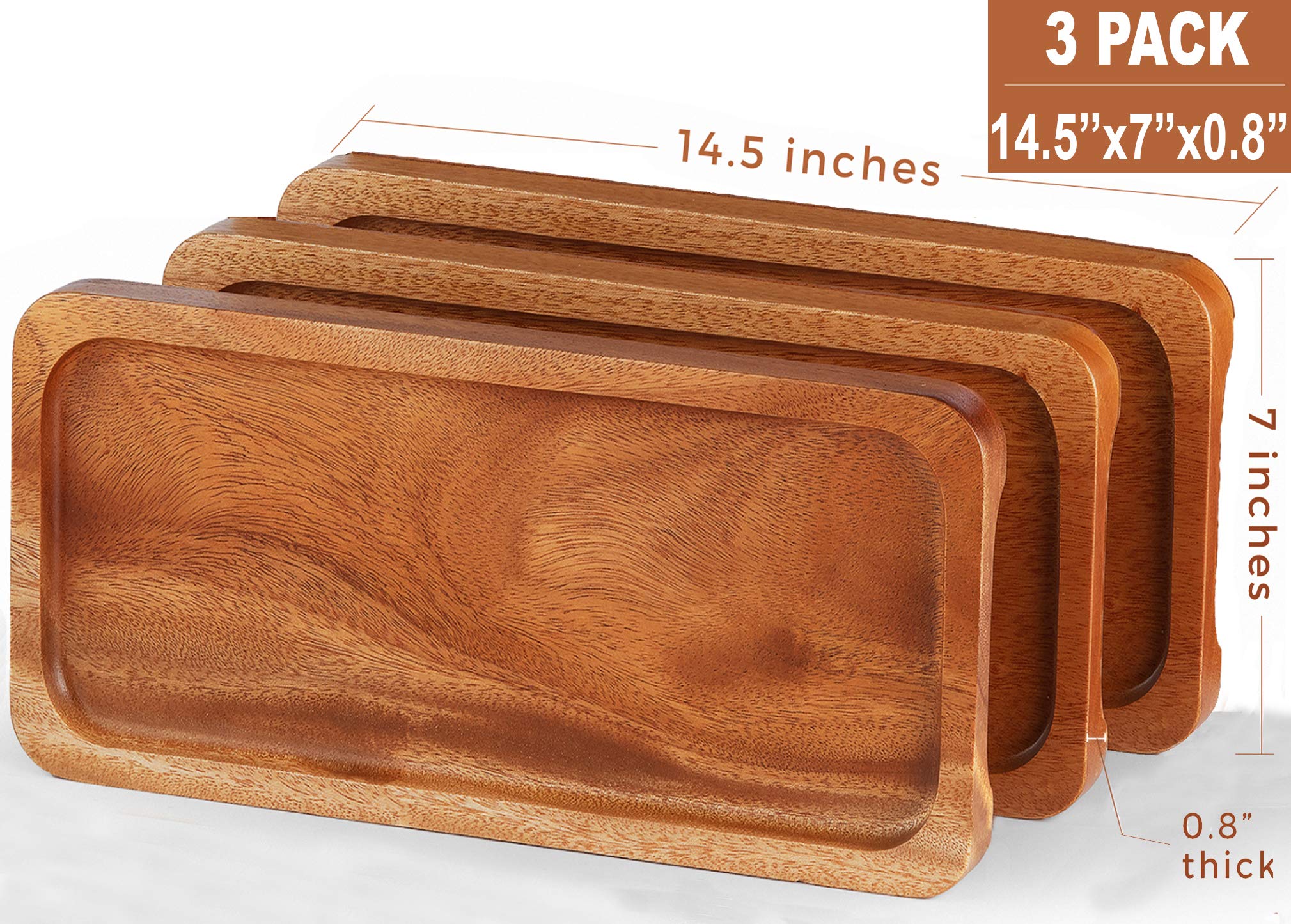 Serving Tray and Platter (Set of 3, 14.5