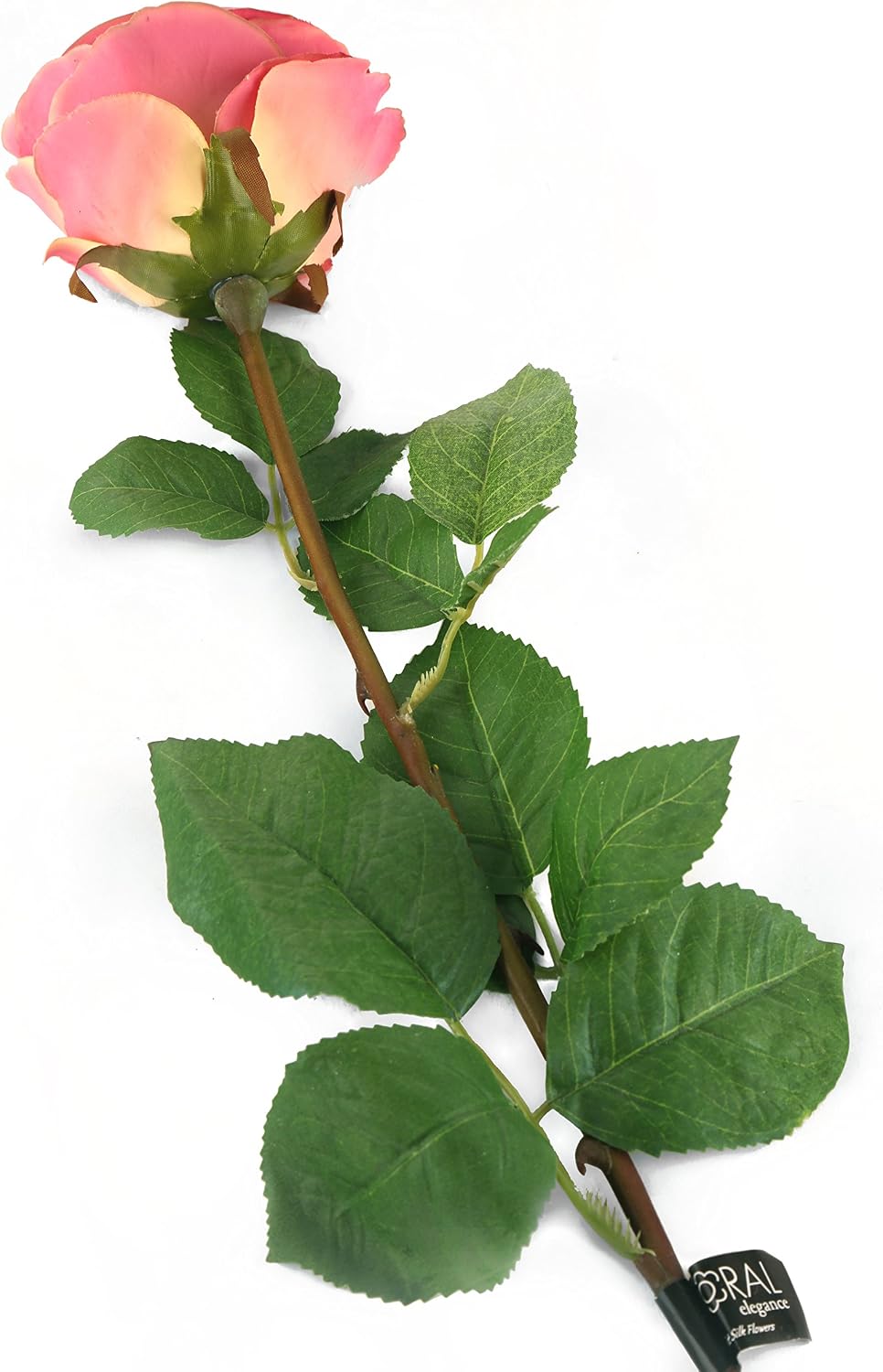 Floral Elegance Artificial 72cm Single Stem Fully Open Dusky Pink Rose Flower