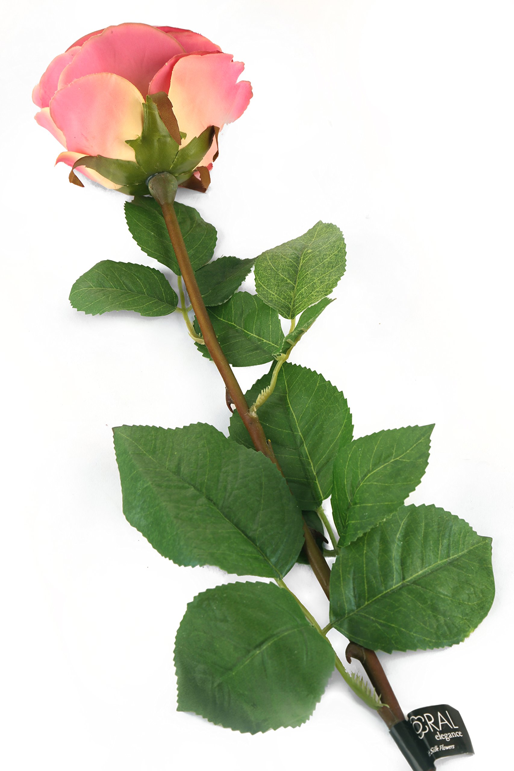 Floral Elegance Artificial 72cm Single Stem Fully Open Dusky Pink Rose Flower