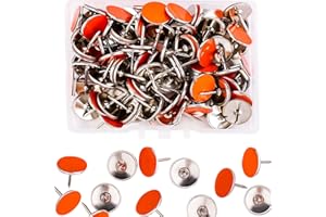 lasuroa 100pcs Reflective Tack Trail, Glow in The Dark Tacks Hunting Trail Markers Reflector Thumb Tacks for Trail Marking Hi