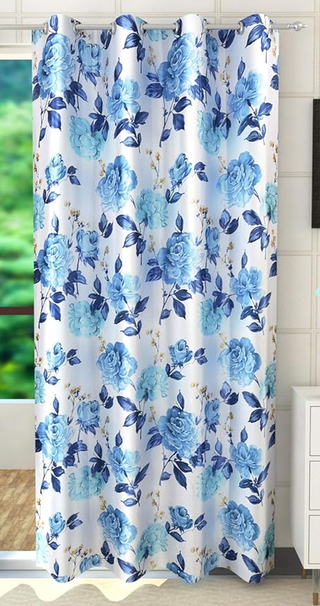Lavichitra 1 Piece Floral Polyester Curtains Heavy Gsm Door