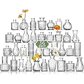 Bud Vase Set of 36PCS, Wedding Centerpieces for Tables Mini Clear Bud Vases for Flowers Small Flower Vases Suitable for Birthday Party Anniversary Wedding Baby Shower