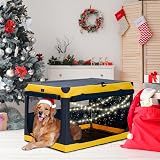 A 4 Pet Dog Travel Crate Large Foldable Soft Crate with Lockable Zipper view 9
