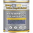 Hupeyna 35 oz Rubber Liquid Waterproof Sealant, Multi-Surface Leak Repair Indoor & Outdoor Coating, Cloud Gray Patch & Seal for Roof and Foundation