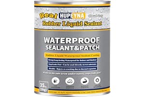 Hupeyna 35 oz Rubber Liquid Waterproof Sealant, Multi-Surface Leak Repair Indoor & Outdoor Coating, Cloud Gray Patch & Seal for Roof and Foundation