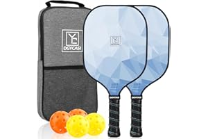 YC DGYCASI Pickleball Paddles Set of 2, 2025 USAPA Approved Pickleball Set, Fiberglass Lightweight Pickle Ball Rackets 2 Pack, 2 Outdoor Pickleball, 2 Indoor Pickleball Balls, 1 Pickleball Bag for Women and Men