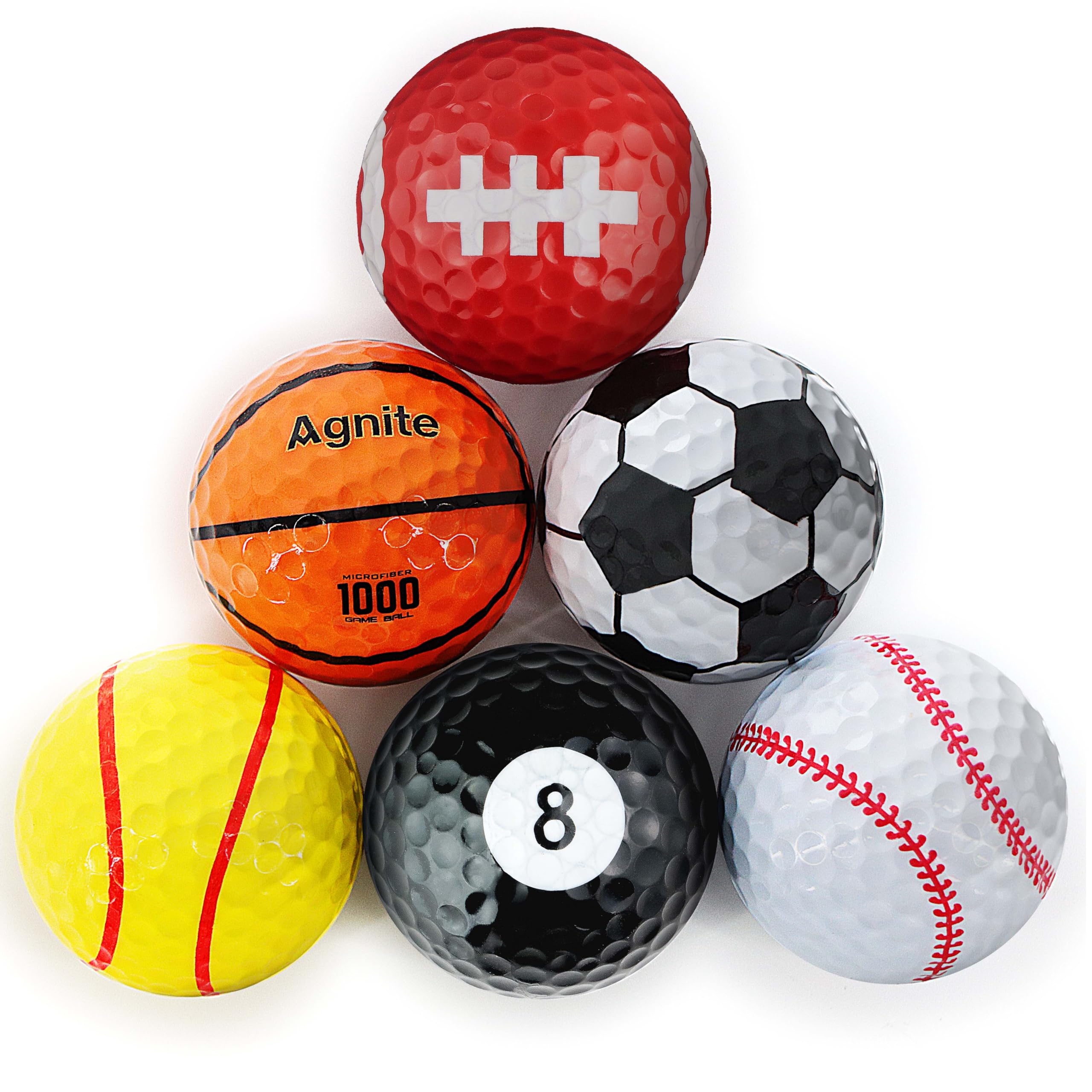 Funny Novelty Golf Balls - Funny Golf Balls 6 Pack Golfers Novelty Golf Gifts for All Golfers, Gifts for Men, Dad, Kids