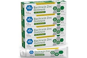 MED PRIDE Bacitracin Zinc Ointment, 4 Pack of 1 oz Tubes – Bulk First Aid Antibiotic Ointment for Cuts, Scrapes, Minor Burns & Wounds – Infection Prevention & Skin Healing Protection
