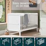 Tutti Bambini Rio 2-in-1 Cot Bed with Top Changer White 0-6y 140x70 view 4
