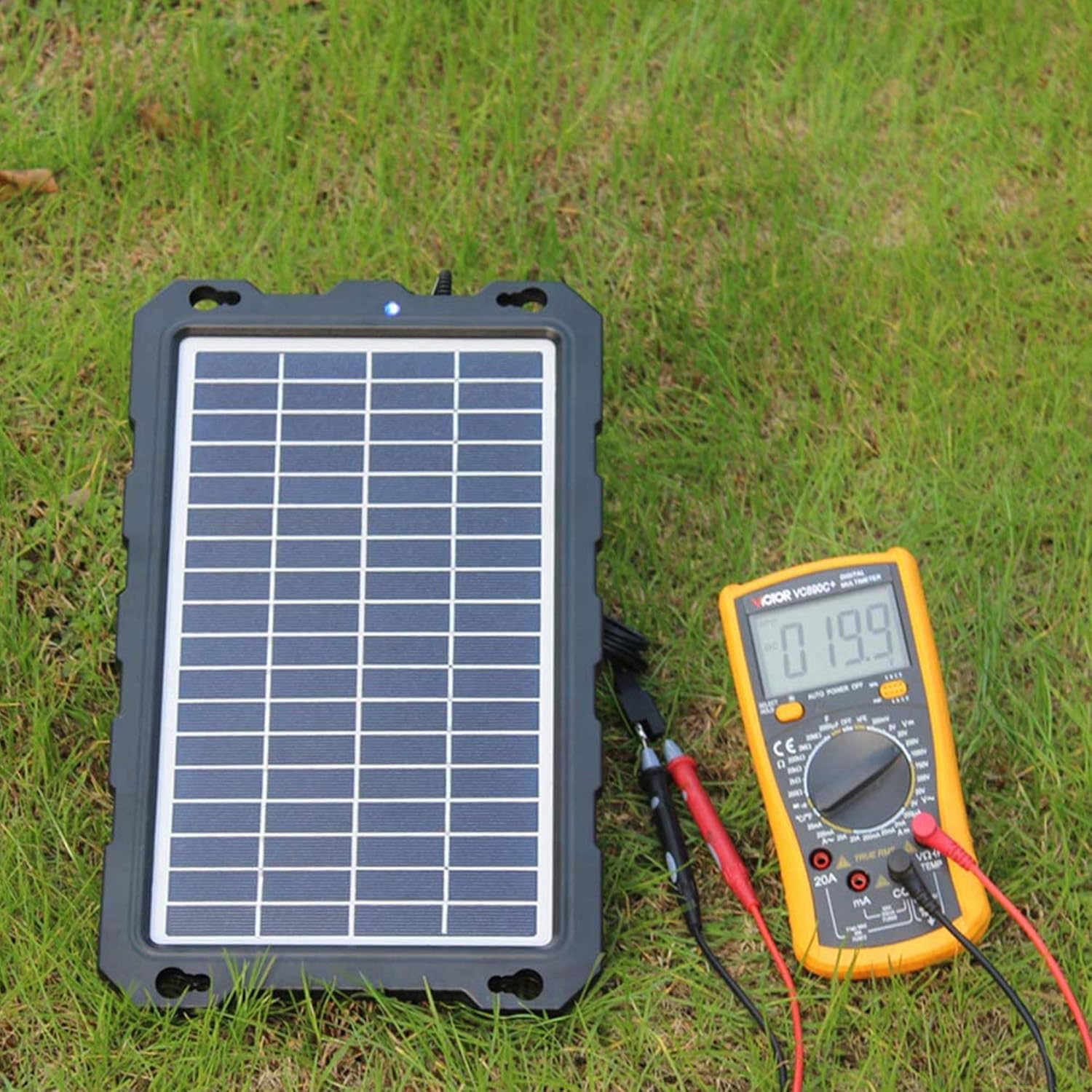 POWISER 7.5W Solar Battery Charger 12V Solar Powered Battery maintainer & Charger, Suitable for Automotive, Motorcycle, Boat, Marine, RV, Trailer, Powersports, Snowmobile, etc. (7.5W Poly) : Garden & Outdoor